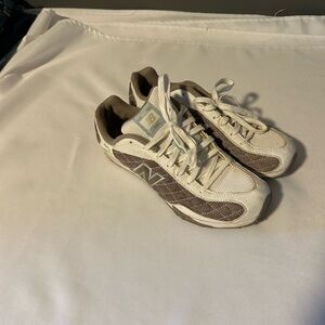 New Balance Gray and White Sneakers
